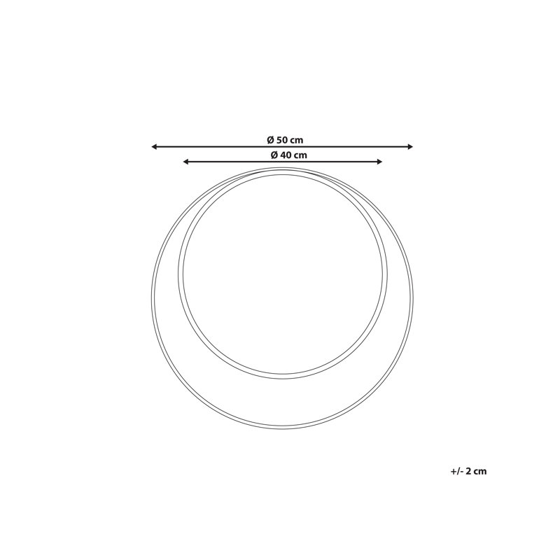Radium Metal Flat Wall Mirror