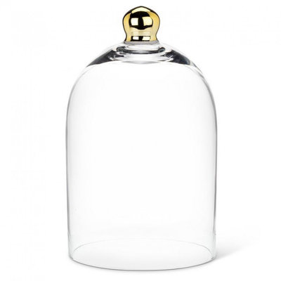 Large Bell Shape With Gold Knob Cloche