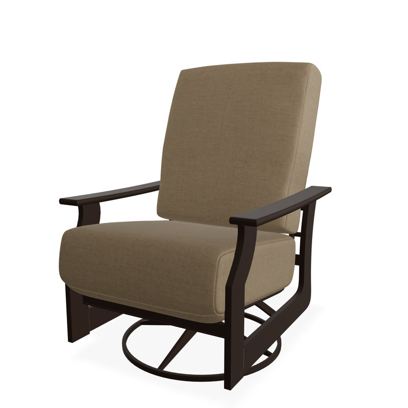 Chaise berçante pivotante en polymère St. Catherine, Kona, Roitelet