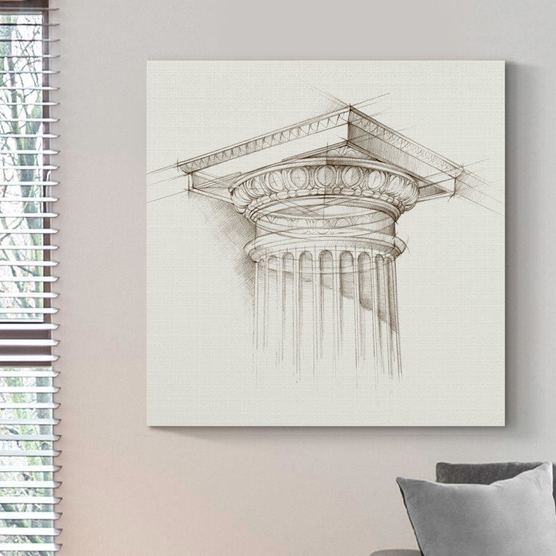 « column schematic i »-impression sur toile, H 16 po x l 16 po x P 1 po