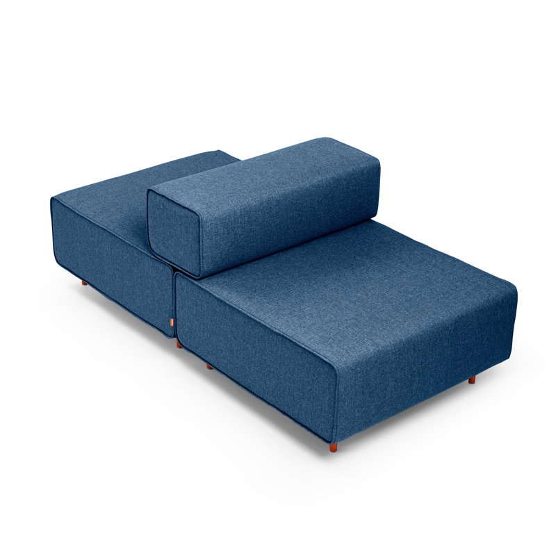 Fauteuil de réception Block Party, Bouclé bleu foncé