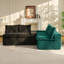 Canapé 4 places à blocs de couleurs l 120,08 po x P 35,43 po x H 36,22 po Aurelia