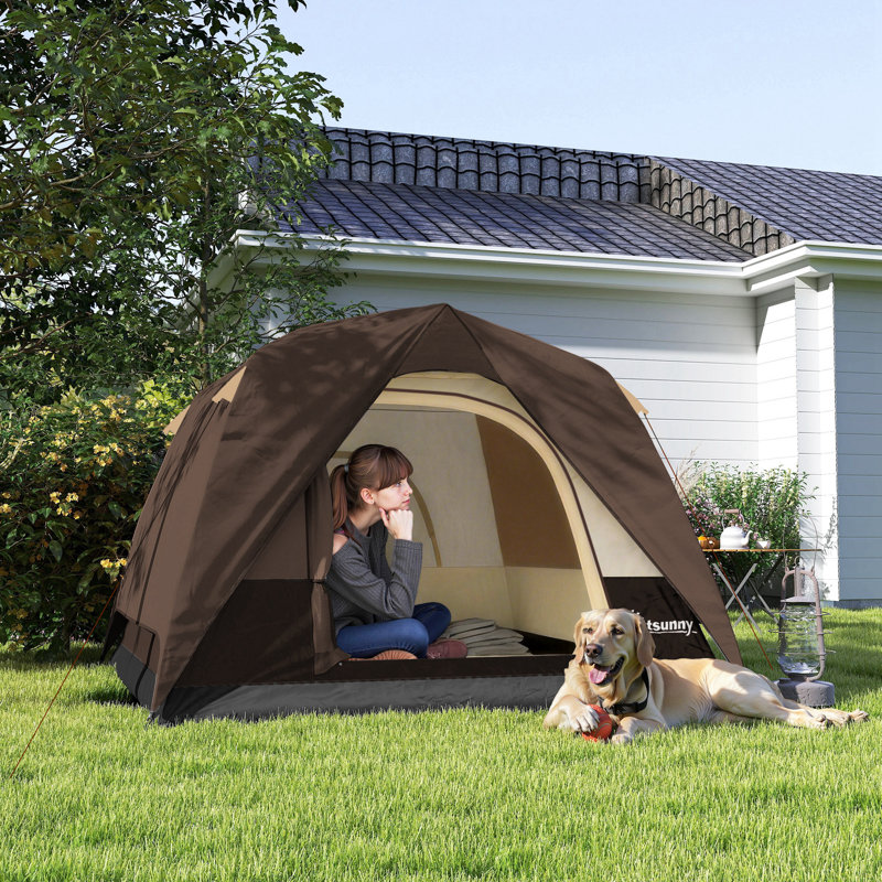 3 Person Tent, Brown/Khaki