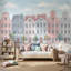 Murale rétro Whimsical Townhouse-756985378-756985390