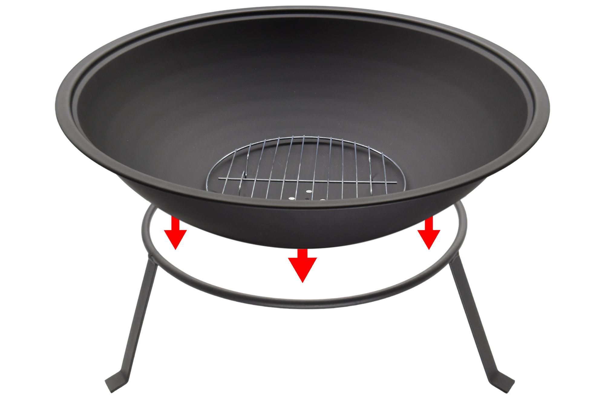 Cuisiland 22'' Round Steel Fire Pit Stand Wayfair