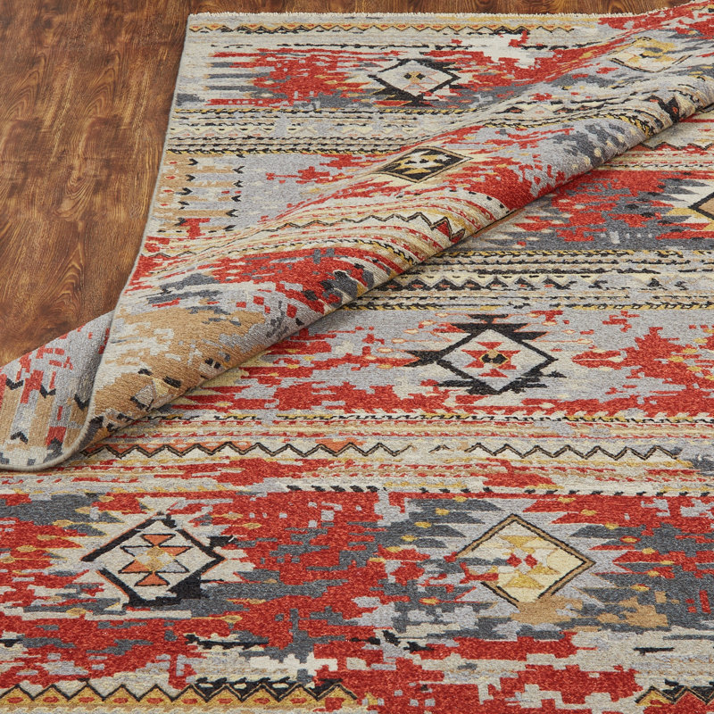 Zahara Hand Knotted Wool Area Rug, Rectangle 10' x 14'