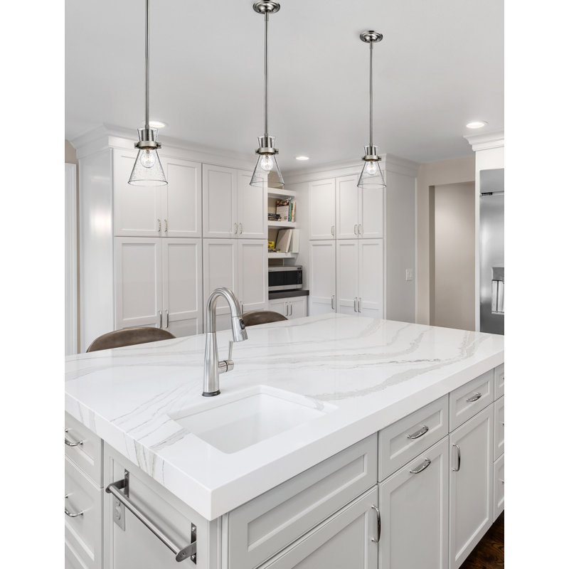 Amelie 1 - Light Brushed Nickel Single Pendant