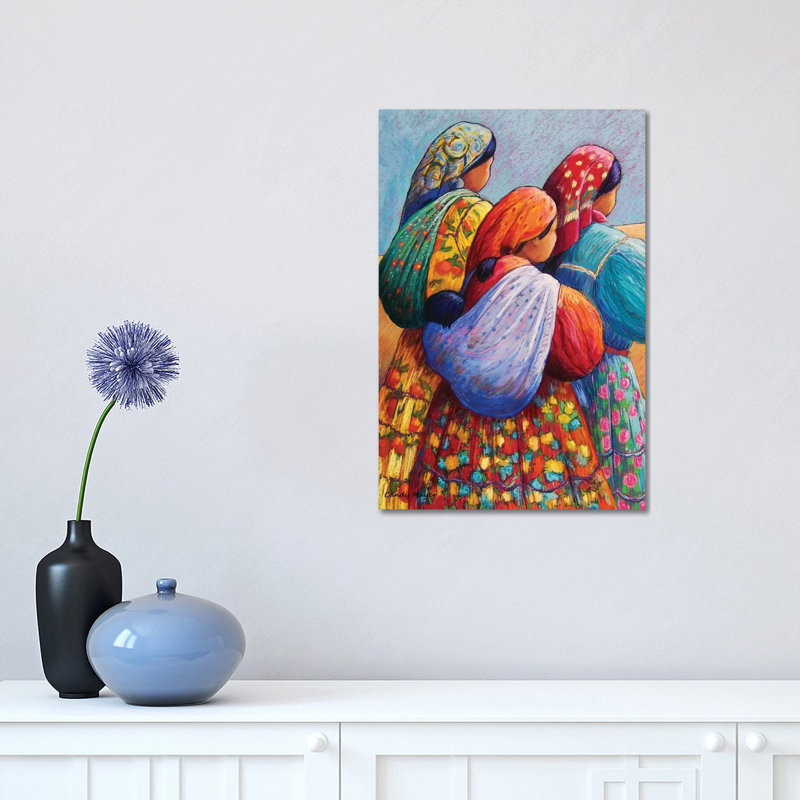 Tarahumara Women by Candy Mayer - Painting on Canvas, 66.04 cm H x 45.72 cm W x 3.175 cm D, Wrapped Canvas