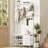 Hall Tree, Coat Rack with 17 Hooks & 2 Drawers, 6 in 1 Design Entryway Bench, Shoe Rack Hanging Rod