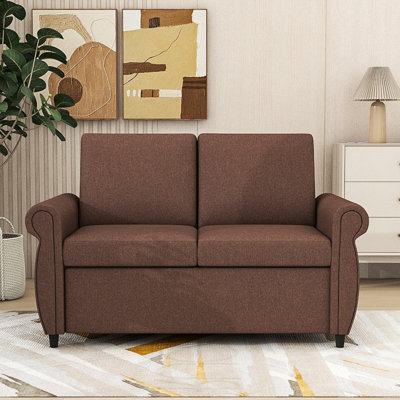 Abrian Upholstered Sleeper Sofa, Pull Out Sofa Bed, Loveseat Sleeper with Twin Size Mattress