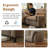 Modern L-Shaped Chenille Upholstered Sectional Couch for Living Room, 3 Seater Cloud Sofa with Ottoman-129226040