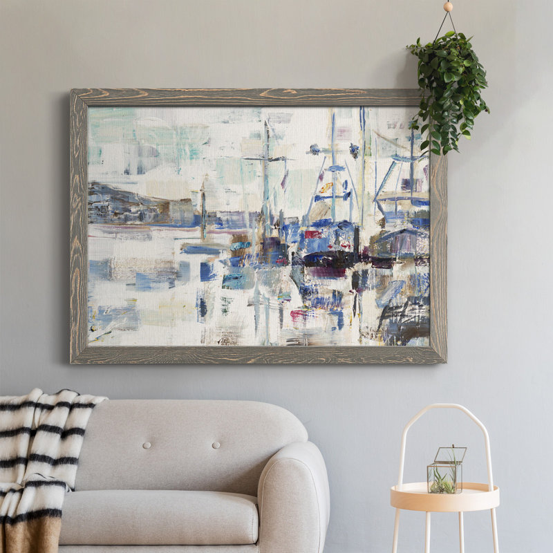 Across a Line - Reproduction d'art sur toile encadrée, Gris, H 37,5 po x l 27,5 po x P 1,5 po