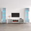 Meuble audio-vidéo flottant blanc 103,6 po Luxe-Blanc-2032143345