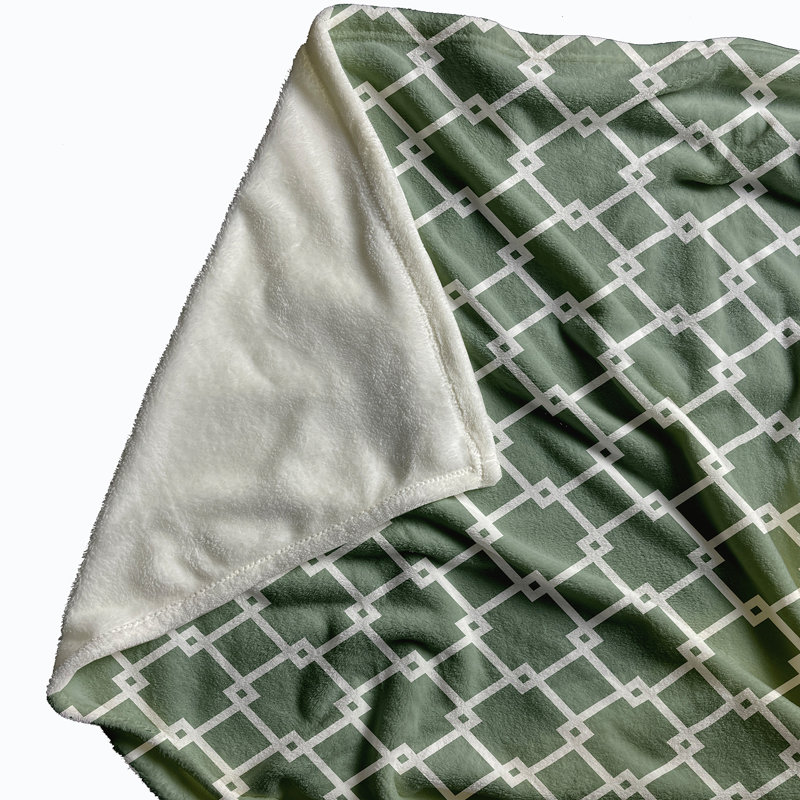 Augusta Plain Weave / Muslin Throw Blanket, Green