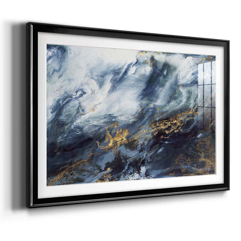 Anticipation V1, reproduction encadrée avec cadre biseauté et verre, Noir, H 15 po x l 21 po x P 1,5 po