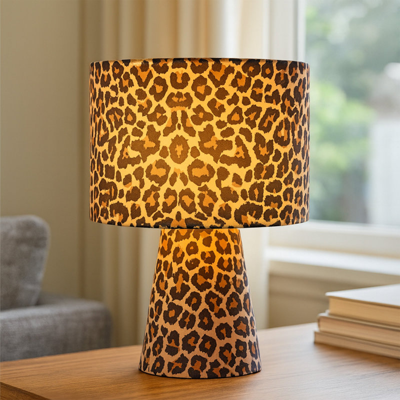 Momo Table Lamp - Leopard, Brown
