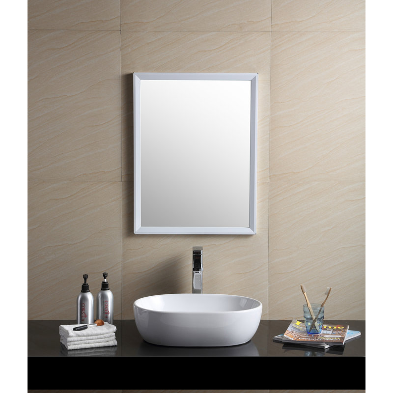 Modern Vitreous China Oval Vessel Bathroom Sink