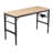 Adjustable Height Workbench, 60" Rubber Wood Top Heavy duty Workstation with Power Outlets, 2000 LBS Load Capacity Hardwood Worktable for Workshop, Garage, Office, Home