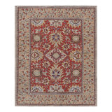 Rug & Kilim’S Burano Caucasian Kuba Style Rug In Red With Blossom Floral Patterns