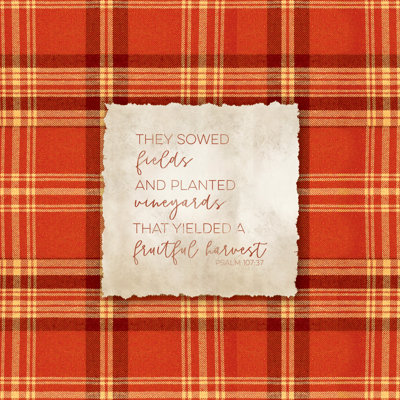 Plaid Harvest Psalm 2 - Wrapped Canvas Print