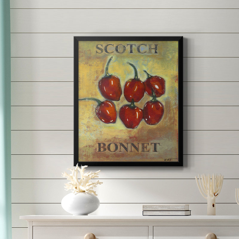 Toile encadrée de qualité supérieure Scotch Bonnet - prête à être accrochée, Noir, H 24 po x l 20 po