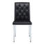 Tufted Dining Chairs 4 Pack, Black Pu Metal Modern Small Kitchen