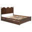 Grand lit plateforme avec 2 grands tiroirs, lit gigogne simple TG-1459254594