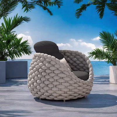 Aashman 33.46'' Wide Circle Patio Sofa