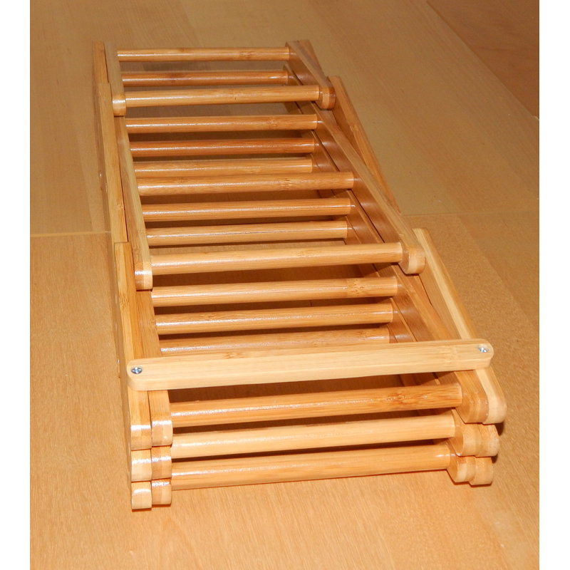 Natural Bamboo Grain Tabletop Wine Rack for 8 Bottles
