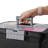 Sterilite Portable Lockable File Box w/ Extra Compartment & Handle (4 Pack)