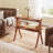 24.6'' Tall End Table Side Table With 2-Tier Storage Shelves And Solid Wood Legs-814716895