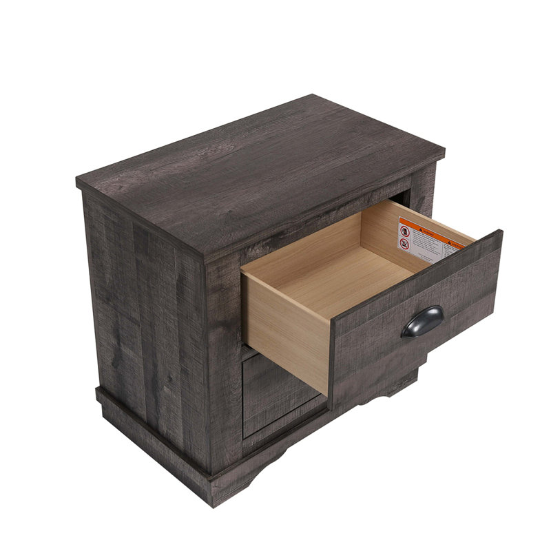 Table de chevet Modern Elegance, Gris