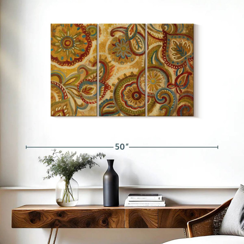 Kerner Mandala And Paisley, 24" H x 38" W