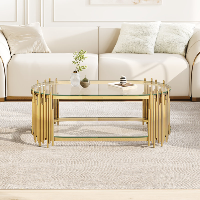 Table basse Modern Modern, Clear/Gold