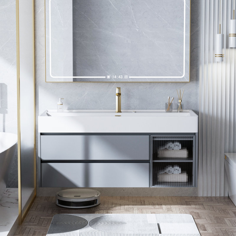 Single-Hole Single-Handle Bathroom Faucet, Fresh And Modern Tall Faucet, Gold