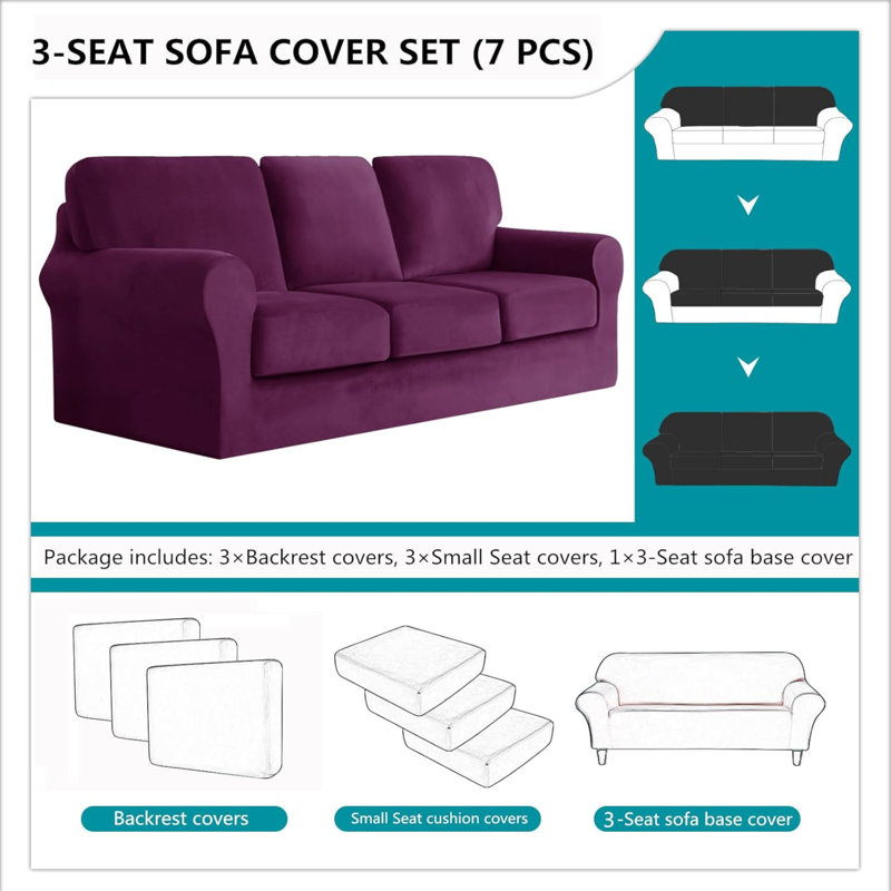 Outdoor Patio Sofa Cover, Purple