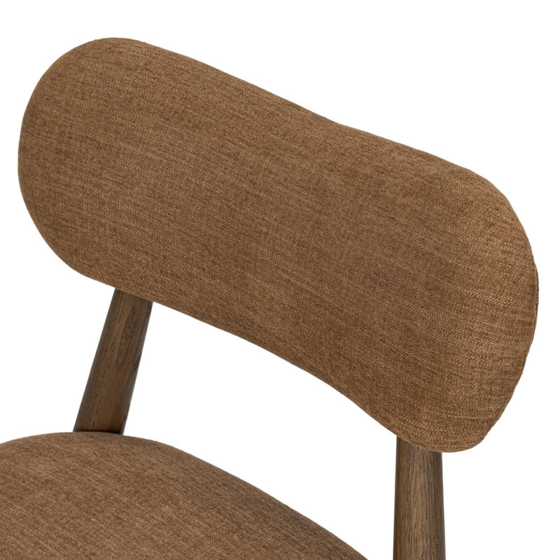 Juna Upholstered Dining Chair, Brown, Vintage Brown Oak