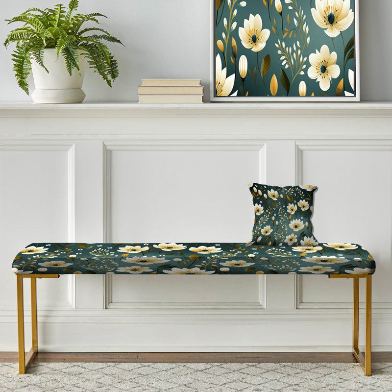 Motif de jonquilles vert et blanc Allure