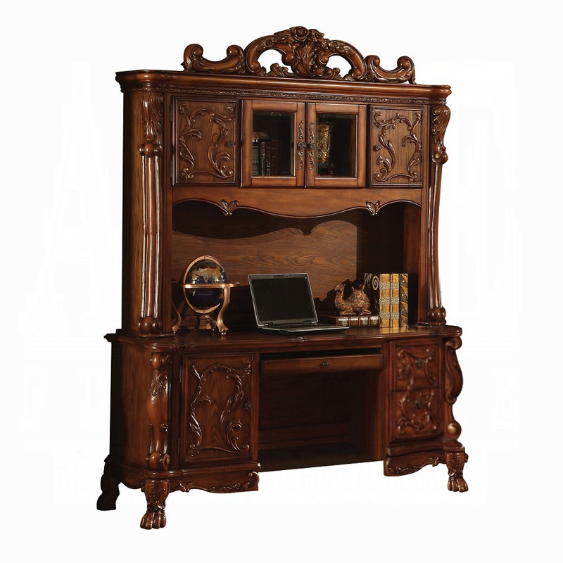 Bureau avec huche Aizley, Chêne cerise
