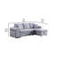 Canapé-lit modulaire réversible avec 2 tabourets Palice Renaissance Revival-118104596-91094534