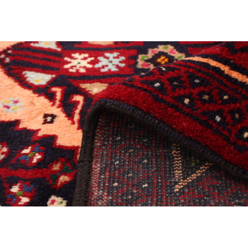 Tapis décoratif en laine noué à la main de conception unique 3 pi 3 po x 6 pi 2 po boulier New Age