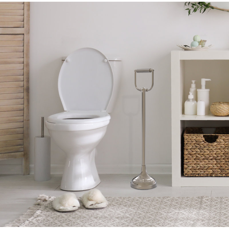 Porte-papier hygiénique debout Gober, Étain antique