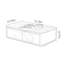 Table basse simple en cuir italien