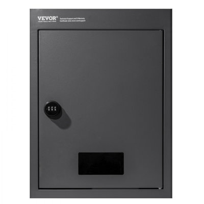 Through The Wall Drop Box, Heavy Duty Steel Through the Wall Mailbox with 2.8-7.9" 13" Combination Lock