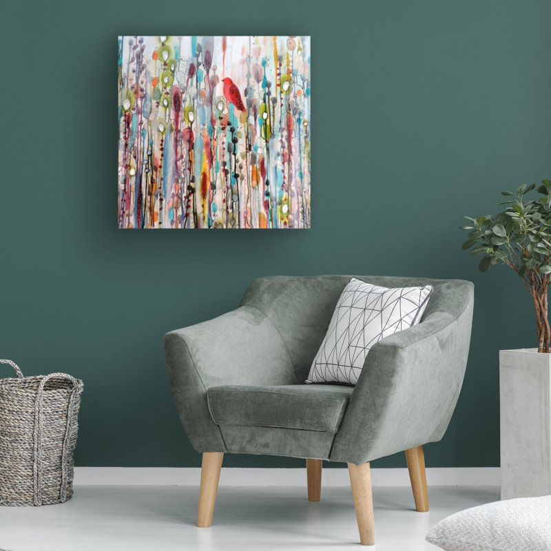  Art mural sur toile tendue - "La vie comme un passage" de Sylvie Demers pour décoration de salon, de chambre à coucher ou de bureau - 24 x 24