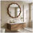 Wavy Round Solid Wood Frame Decorative Mirror-475731966-475731964