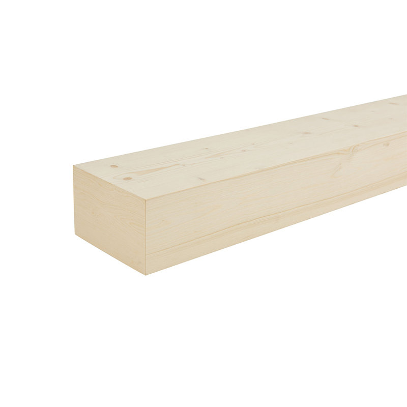 Tablette de manteau de cheminée en bois massif Encase, Sans finition, 60"
