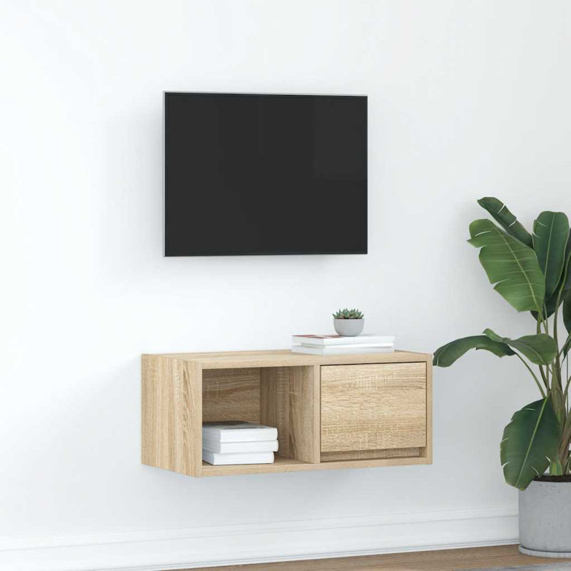 TV Cabinet 80X31x25.5 Cm Engineered Wood, Sonoma Oak, 60 cm