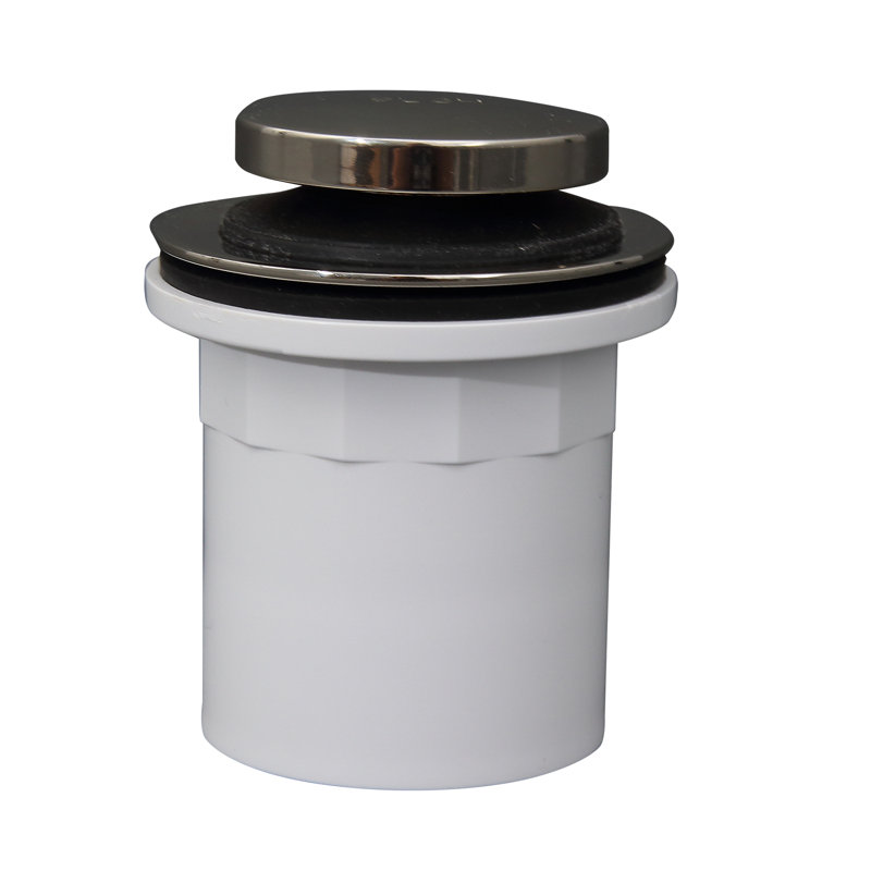 Drain de baignoire escamotable, Nickel poli
