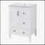 Meuble-lavabo 24 po avec lavabo, une armoire et trois tiroirs à fermeture en douceur, poignées en métal rétro-893589453